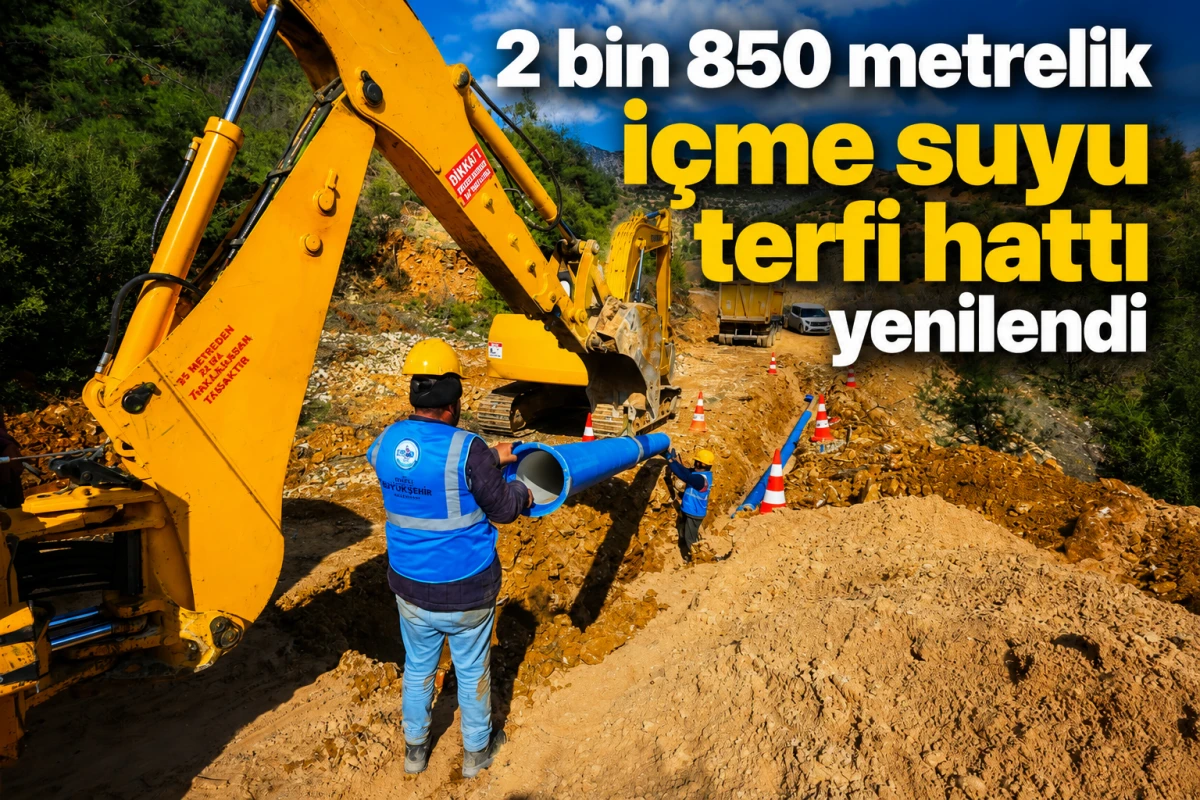 2 bin 850 metrelik i&ccedil;me suyu terfi hattı yenilendi