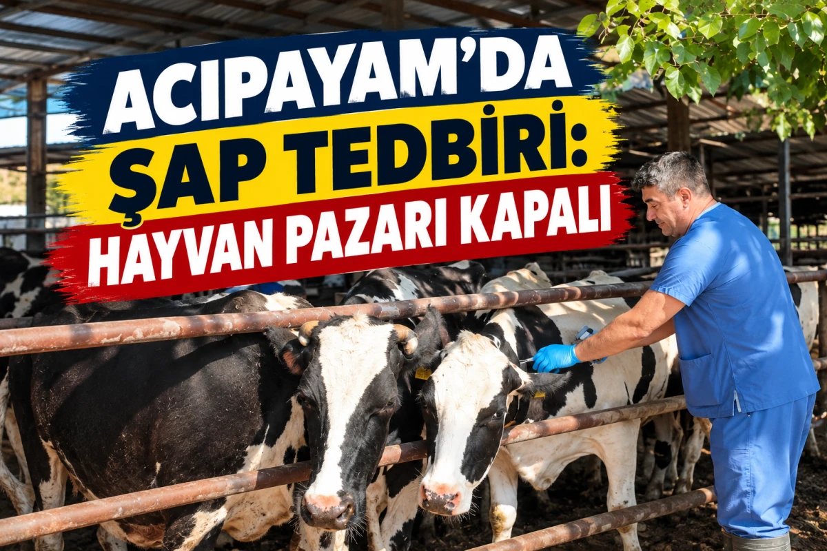     Acıpayam&rsquo;da Şap Tedbiri: Hayvan Pazarı Kapalı