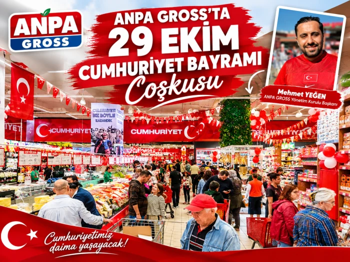 Anpa Gross&rsquo;ta 29 Ekim Coşkusu: Teraspark Mağazası Kırmızı Beyaza B&uuml;r&uuml;nd&uuml;