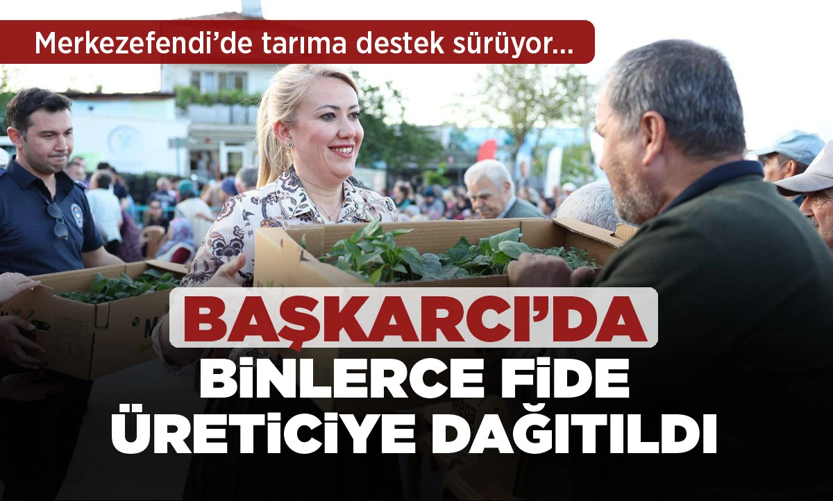 BAŞKARCI&rsquo;DA BİNLERCE FİDE &Uuml;RETİCİYE DAĞITILDI