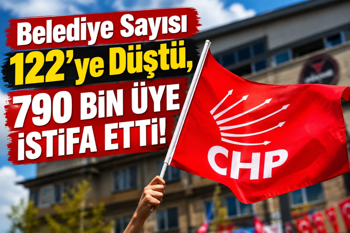 Belediye Sayısı 122&rsquo;ye D&uuml;şt&uuml;, 790 Bin &Uuml;ye İstifa Etti!