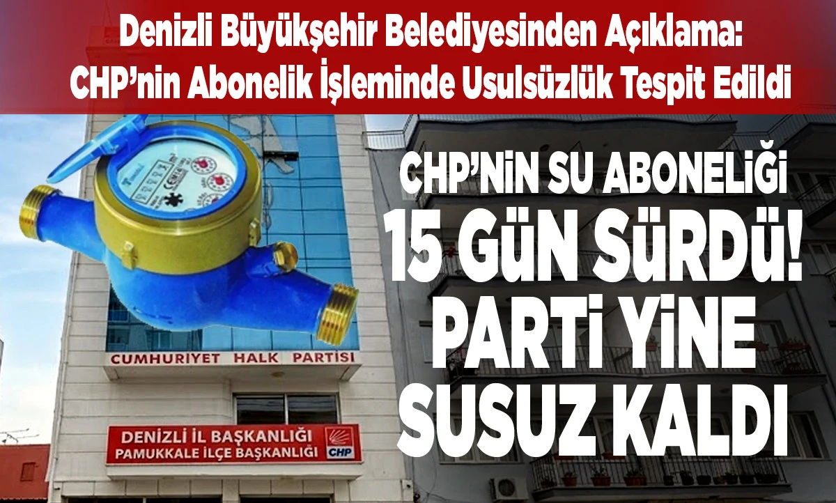 B&uuml;y&uuml;kşehir Belediyesinden A&ccedil;ıklama: "Abonelik İşleminde Usuls&uuml;zl&uuml;k Tespit Edildi"