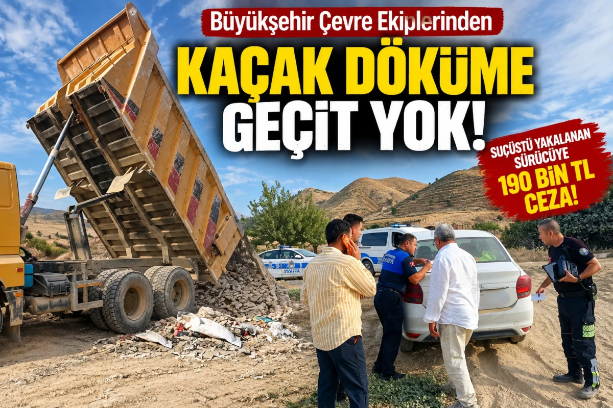 B&uuml;y&uuml;kşehir &Ccedil;evre Ekiplerinden Ka&ccedil;ak D&ouml;k&uuml;me Ge&ccedil;it Yok: Su&ccedil;&uuml;st&uuml; Yakalanan S&uuml;r&uuml;c&uuml;ye 190 Bin TL Ceza!