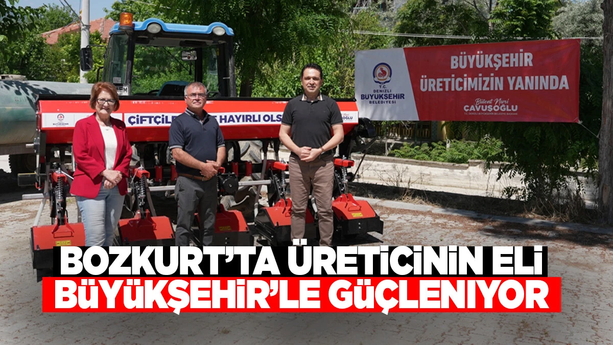 B&uuml;y&uuml;kşehir&rsquo;den Bozkurtlu &uuml;reticilere &ccedil;apa makinesi desteği