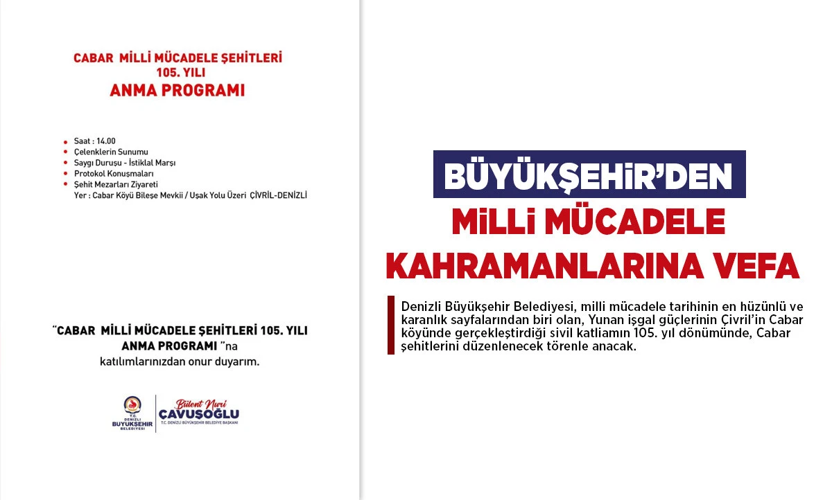 B&uuml;y&uuml;kşehir&rsquo;den milli m&uuml;cadele kahramanlarına vefa