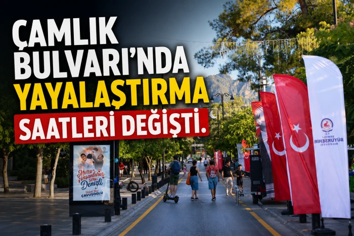 &Ccedil;amlık Bulvarı&rsquo;nda yayalaştırma saatleri değişti