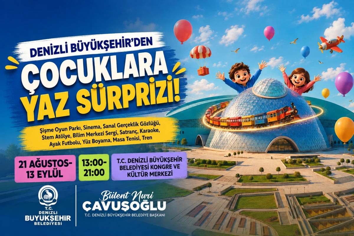 Denizli B&uuml;y&uuml;kşehir&rsquo;den &ccedil;ocuklara yaz s&uuml;rprizi