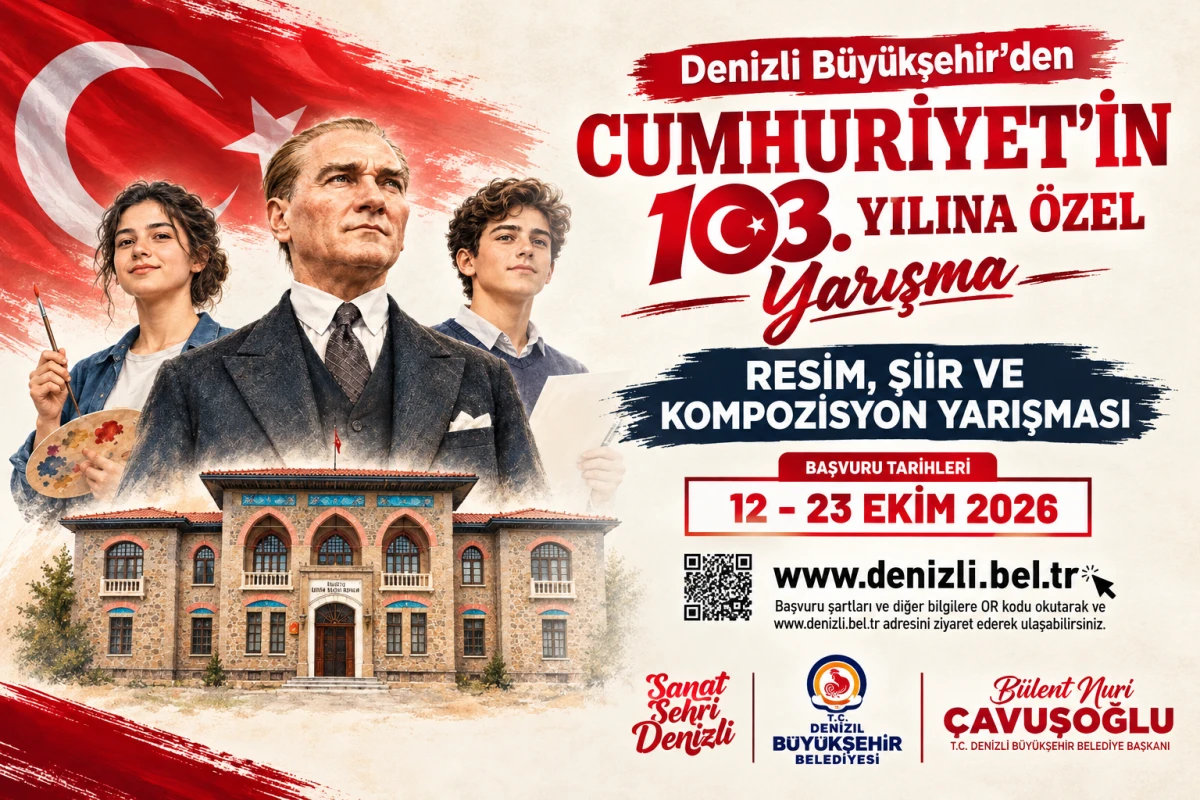 Denizli B&uuml;y&uuml;kşehir&rsquo;den Cumhuriyet&rsquo;in 103. yılına &ouml;zel yarışma