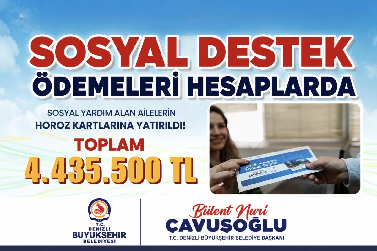 Denizli B&uuml;y&uuml;kşehir&rsquo;den dar gelirli ailelere 4,43 Milyon TL destek