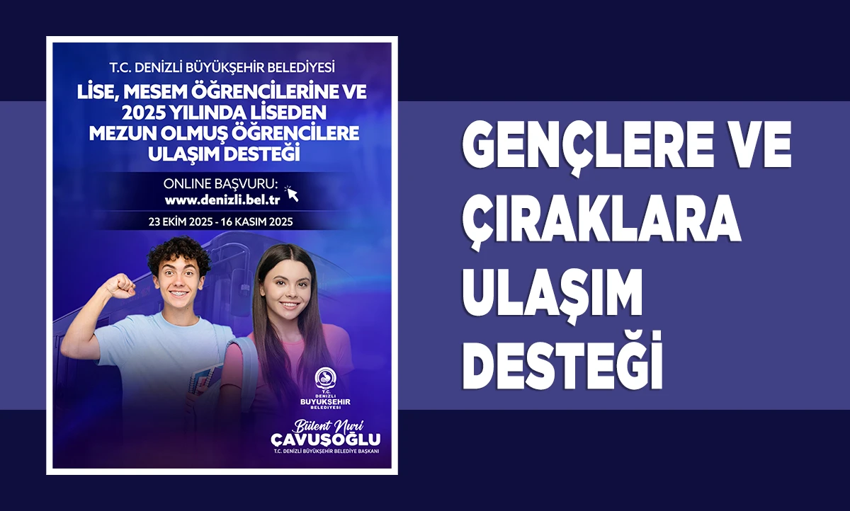 Denizli Büyükşehir’den gençlere ve çıraklara ulaşım desteği