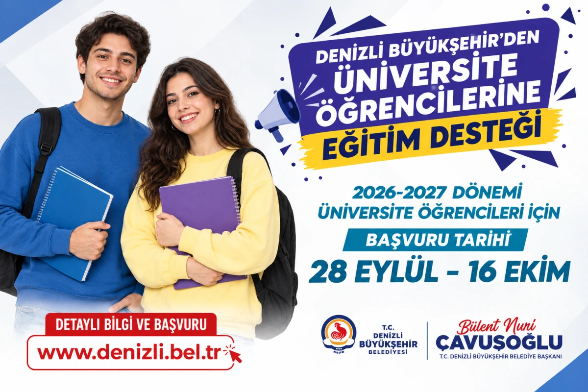 Denizli B&uuml;y&uuml;kşehir&rsquo;den &uuml;niversite &ouml;ğrencilerine eğitim desteği