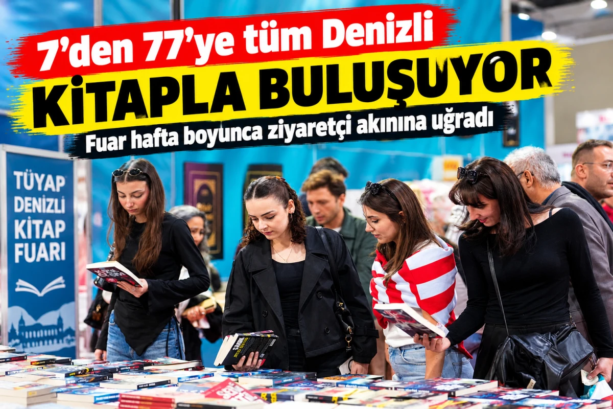 Denizli T&Uuml;YAP Kitap Fuarı&rsquo;nda yazar yağmuru s&uuml;r&uuml;yor