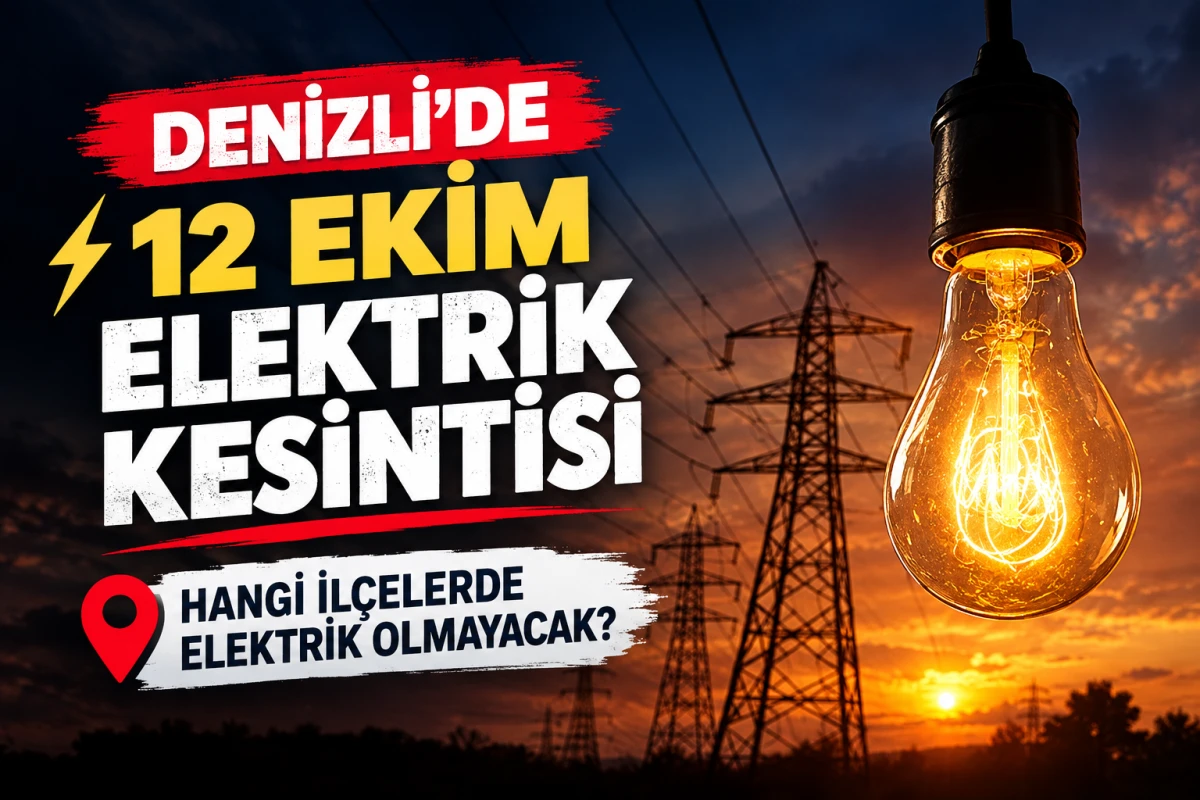 Denizli&rsquo;de 12 Ekim Elektrik Kesintisi: Hangi İl&ccedil;elerde Elektrik Olmayacak?