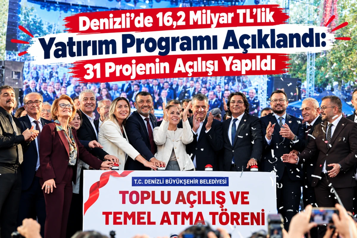 Denizli&rsquo;de 16,2 Milyar TL&rsquo;lik Yatırım Programı A&ccedil;ıklandı: 31 Projenin A&ccedil;ılışı Yapıldı