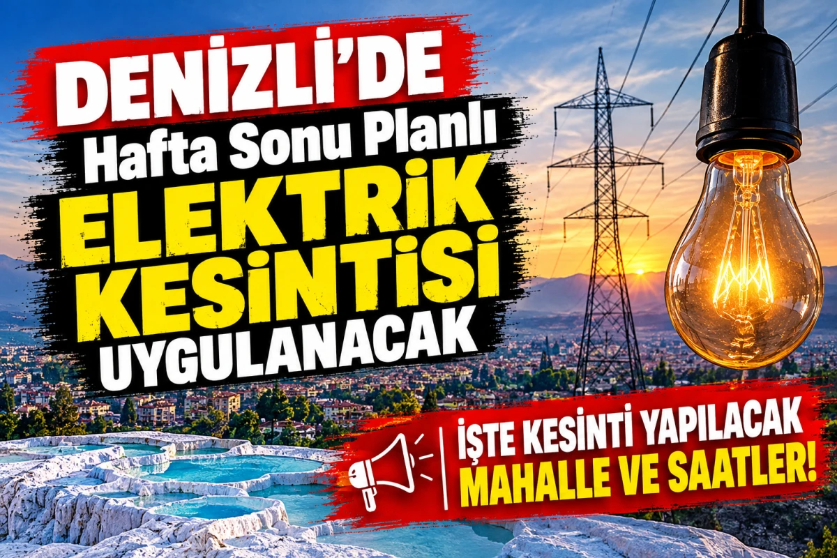 Denizli&rsquo;de 17 Ekim Cumartesi G&uuml;n&uuml; 6 İl&ccedil;ede Elektrik Kesintisi! İşte Kesinti Yaşanacak Mahalleler ve Saatler