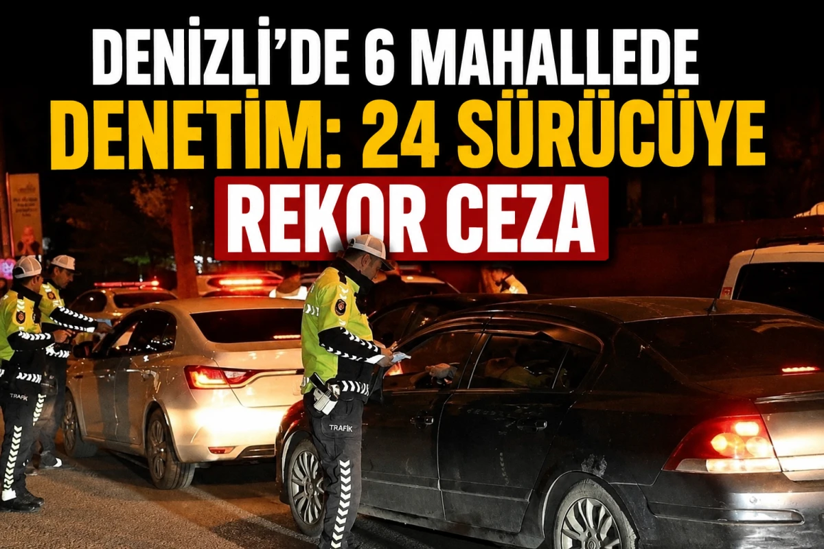    Denizli&rsquo;de 6 Mahallede Denetim: 24 S&uuml;r&uuml;c&uuml;ye Rekor Ceza
