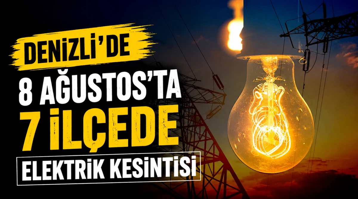 Denizli&rsquo;de 8 Ağustos&rsquo;ta 7 İl&ccedil;ede Elektrik Kesintisi