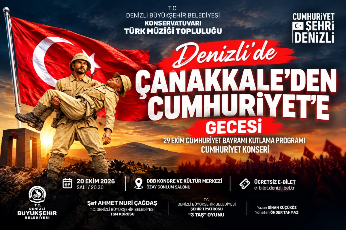 Denizli&rsquo;de &ldquo;&Ccedil;anakkale&rsquo;den Cumhuriyet&rsquo;e&rdquo; Gecesi