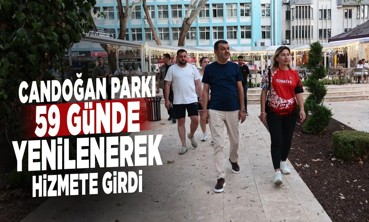 Denizli'de Candoğan Parkı 59 G&uuml;nde Yenilenerek Hizmete Girdi