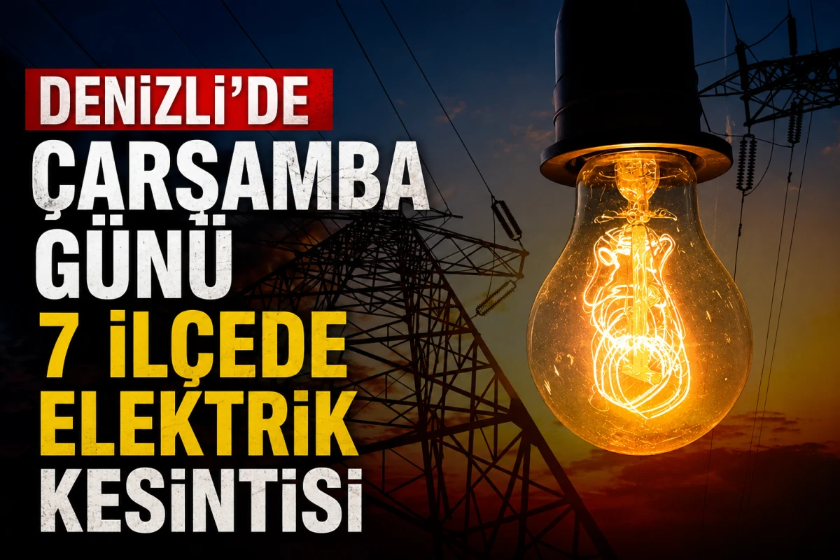 Denizli&rsquo;de &Ccedil;arşamba G&uuml;n&uuml; 7 İl&ccedil;ede Elektrik Kesilecek