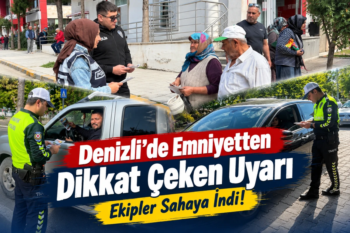 Denizli&rsquo;de Emniyetten Dikkat &Ccedil;eken Uyarı: Ekipler Sahaya İndi!