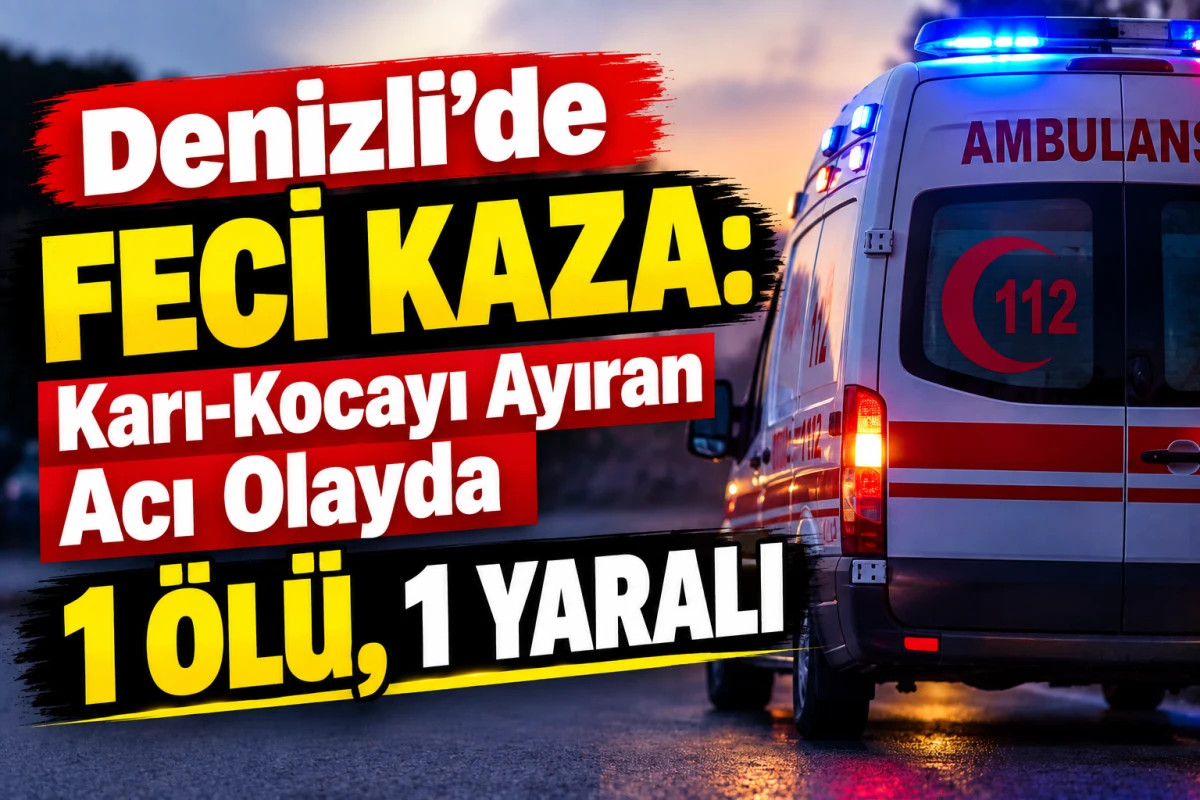 Denizli'de Feci Kaza: Karı-Kocayı Ayıran Acı Olayda 1 &Ouml;l&uuml;, 1 Yaralı