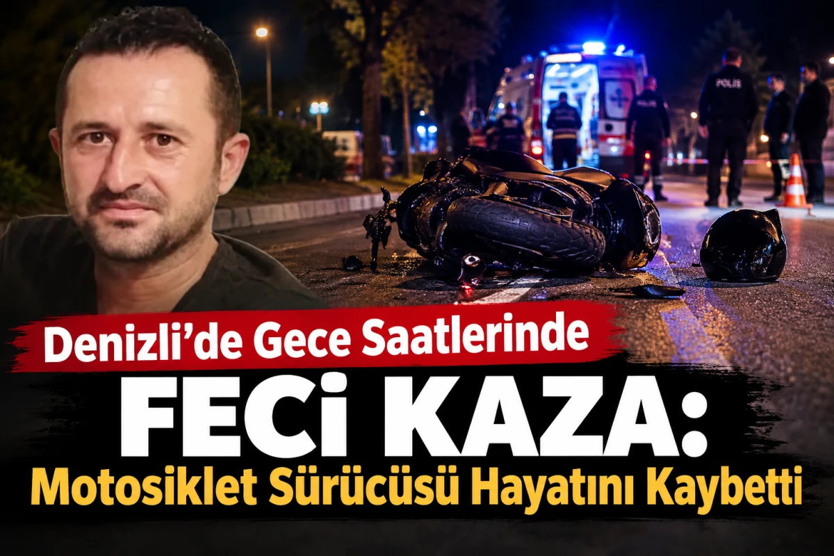     Denizli&rsquo;de Gece Saatlerinde Feci Kaza: Motosiklet S&uuml;r&uuml;c&uuml;s&uuml; Hayatını Kaybetti