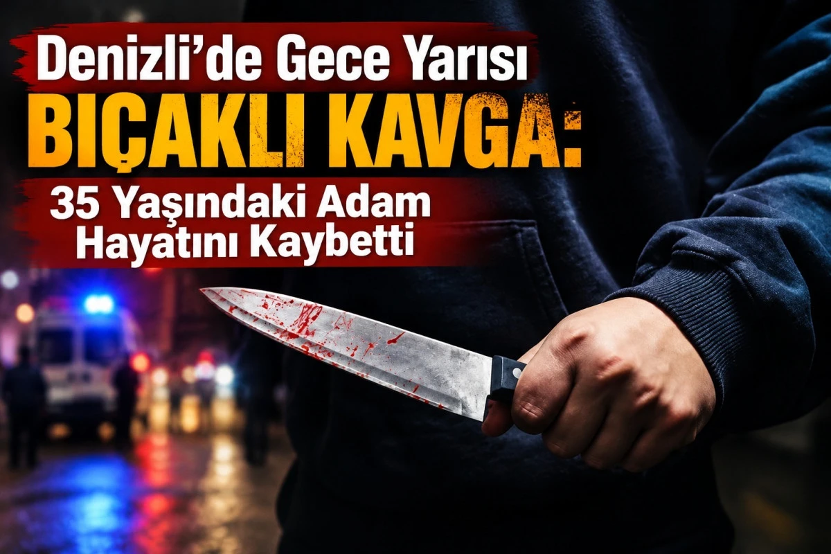 Denizli&rsquo;de Gece Yarısı Bı&ccedil;aklı Kavga: 35 Yaşındaki Adam Hayatını Kaybetti