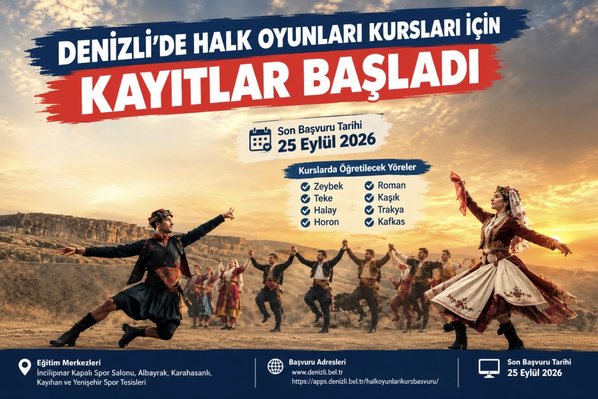 Denizli&rsquo;de Halk Oyunları Kursları İ&ccedil;in Kayıtlar Başladı