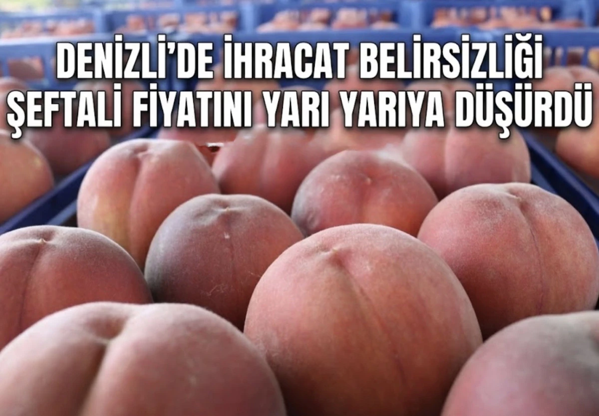 Denizli'de ihracat belirsizliği şeftali fiyatı yarı yarıya d&uuml;ş&uuml;rd&uuml;