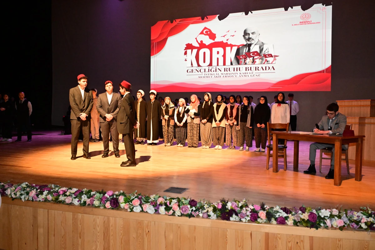 Denizli&rsquo;de İstikl&acirc;l Marşı&rsquo;nın Kabul&uuml;n&uuml;n 105. Yıl D&ouml;n&uuml;m&uuml; ve Mehmet &Acirc;kif Ersoy&rsquo;u Anma G&uuml;n&uuml; T&ouml;renle Anıldı