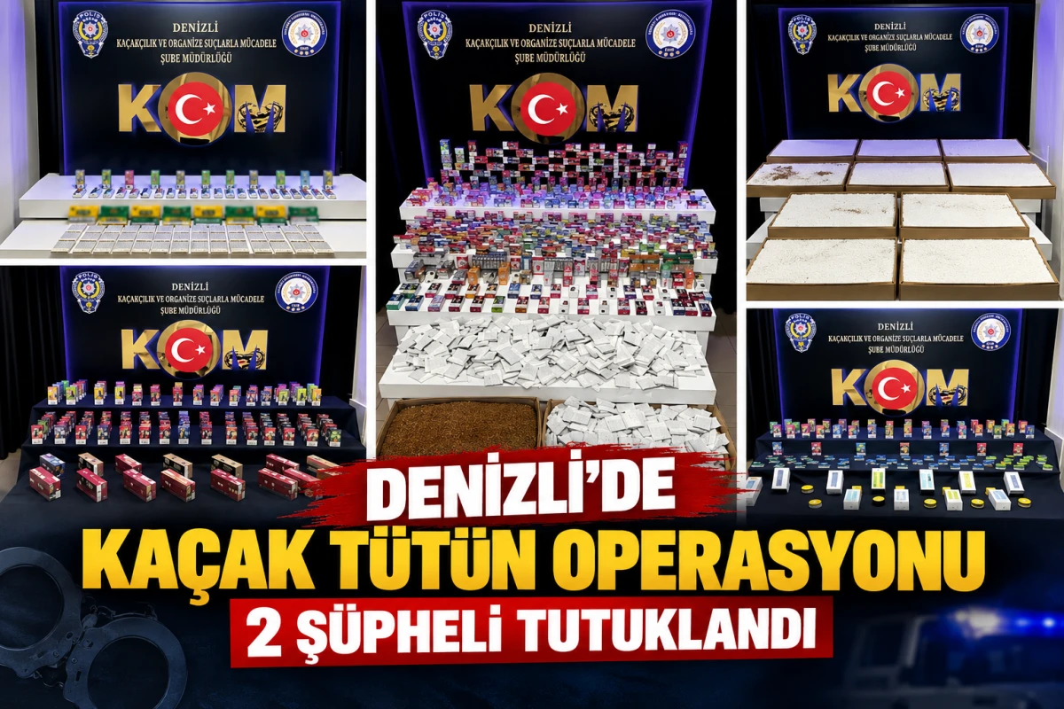 Denizli'de Ka&ccedil;ak T&uuml;t&uuml;n Operasyonu: 2 Ş&uuml;pheli Tutuklandı