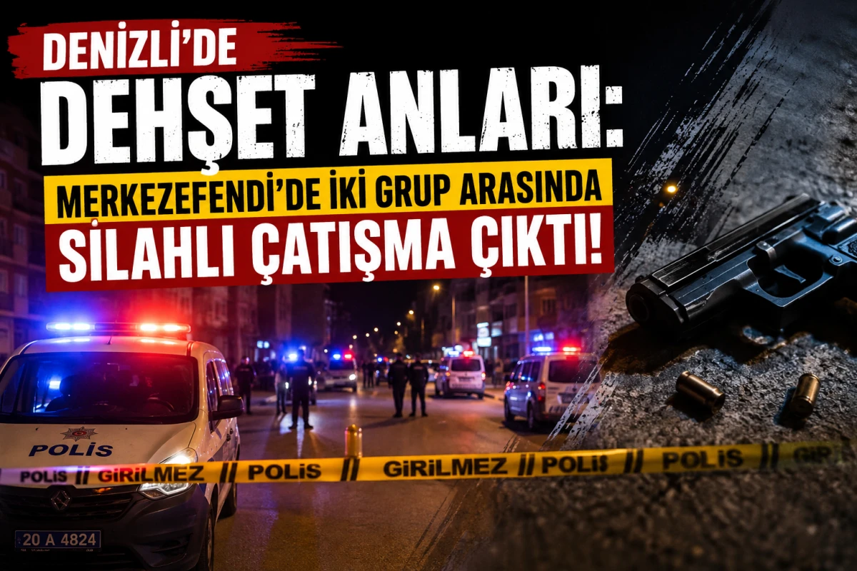 Denizli&rsquo;de Kan Donduran Olay: Merkezefendi&rsquo;de İki Grup Arasında Silahlı &Ccedil;atışma!