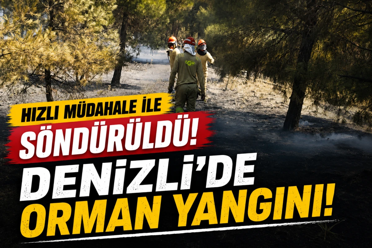 Denizli&rsquo;de orman yangını paniği! Hızlı m&uuml;dahaleyle s&ouml;nd&uuml;r&uuml;ld&uuml;