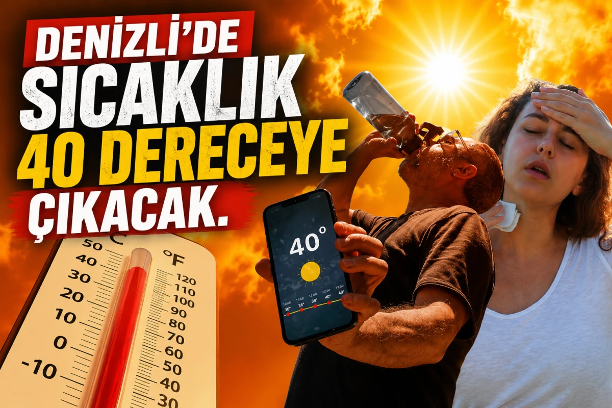 Denizli&rsquo;de Sıcaklık 40 Dereceye &Ccedil;ıkacak
