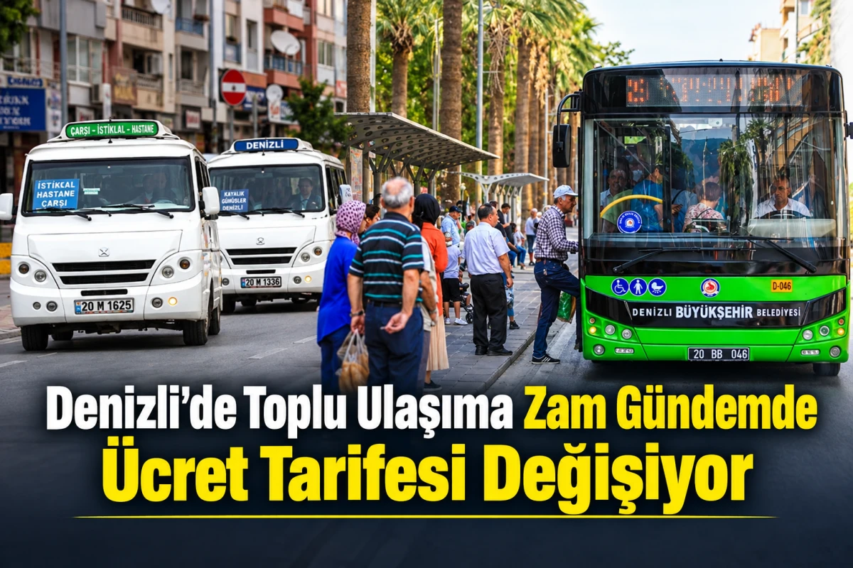 Denizli'de Toplu Ulaşıma Zam G&uuml;ndemde: &Uuml;cret Tarifesi Değişiyor