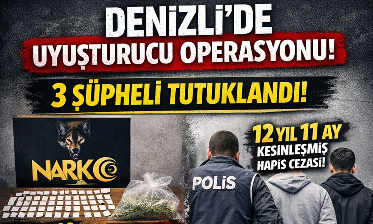 Denizli&rsquo;de Uyuşturucu Operasyonu: 3 Tutuklama