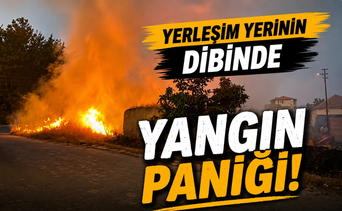 Denizli&rsquo;de yerleşim yerinin dibinde boş arazide yangın &ccedil;ıktı