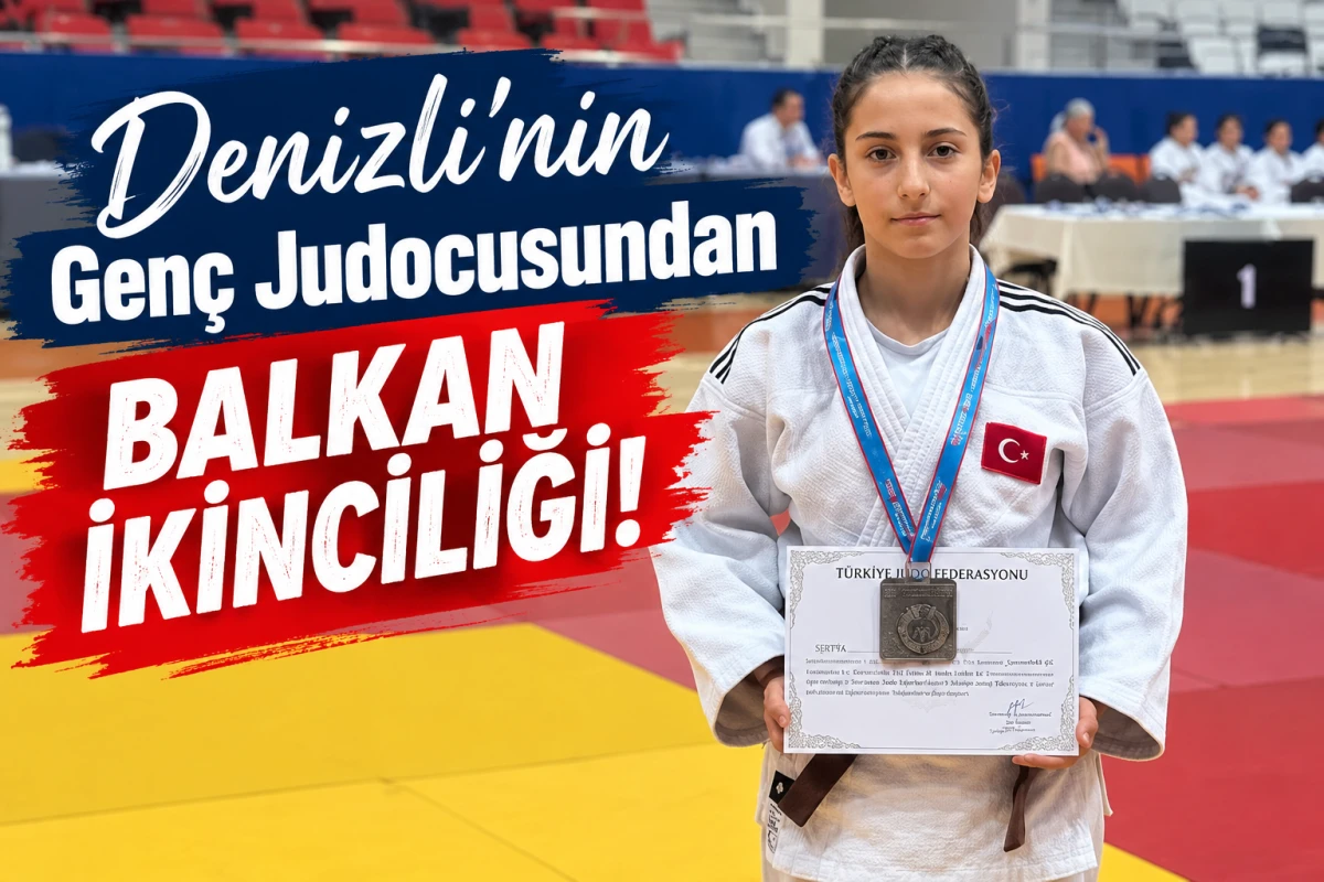 Denizli&rsquo;nin Gen&ccedil; Judocusundan Balkan İkinciliği!