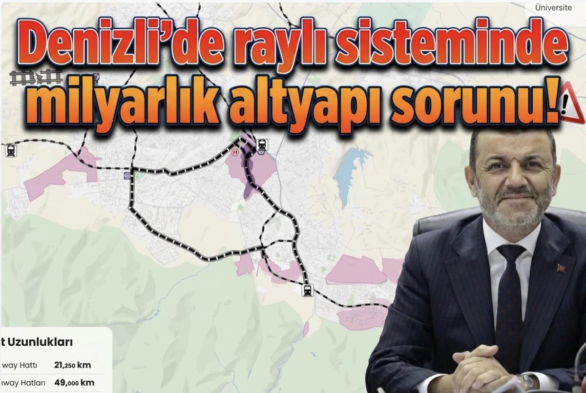 Denizli&rsquo;nin raylı sisteminde milyarlık altyapı sorunu!