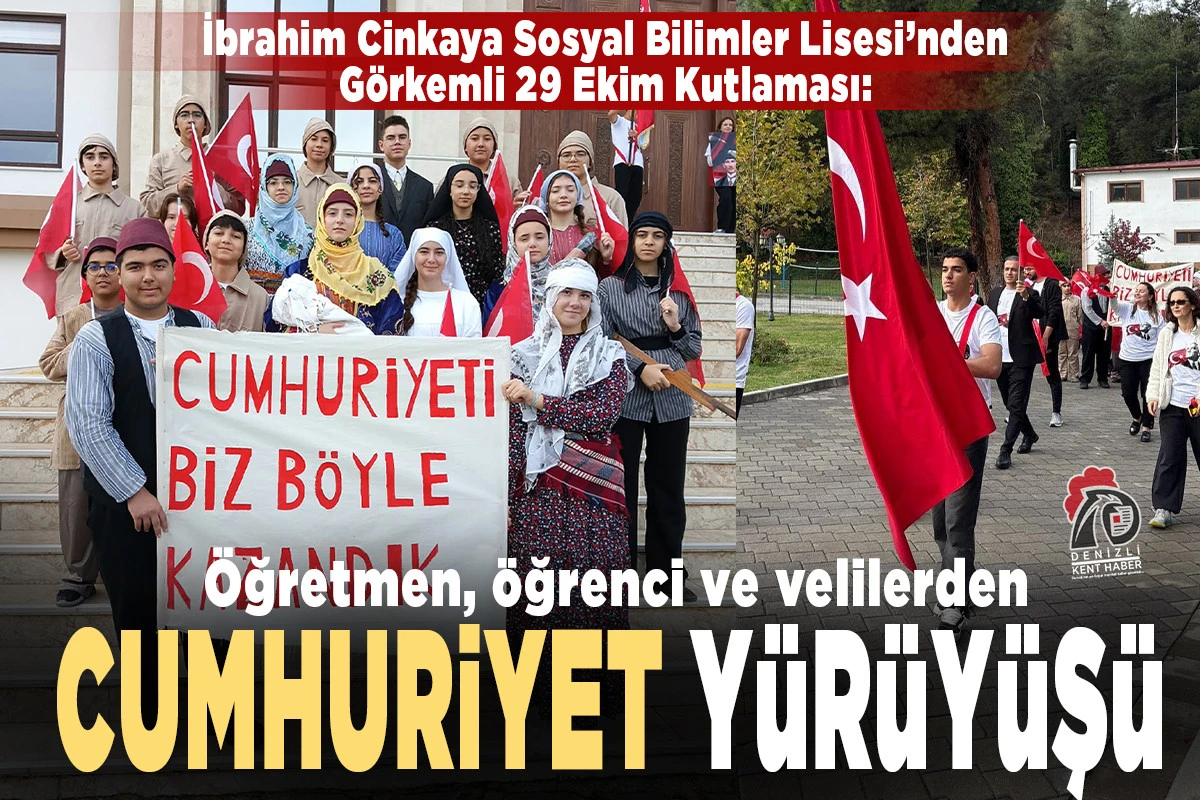 İbrahim Cinkaya Sosyal Bilimler Lisesi&rsquo;nden G&ouml;rkemli 29 Ekim Kutlaması: &Ccedil;amlık&rsquo;ta Cumhuriyet Y&uuml;r&uuml;y&uuml;ş&uuml;
