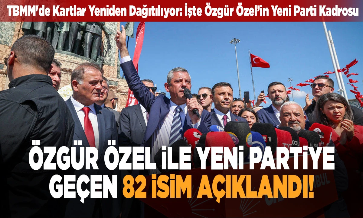İşte Siyasetin Yeni Haritası: &Ouml;zg&uuml;r &Ouml;zel ile Yeni Partiye Ge&ccedil;en 82 İsim A&ccedil;ıklandı!