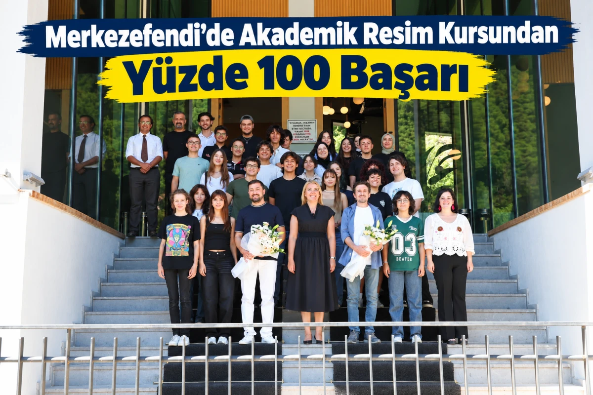 Merkezefendi&rsquo;de Akademik Resim Kursundan Y&uuml;zde 100 Başarı