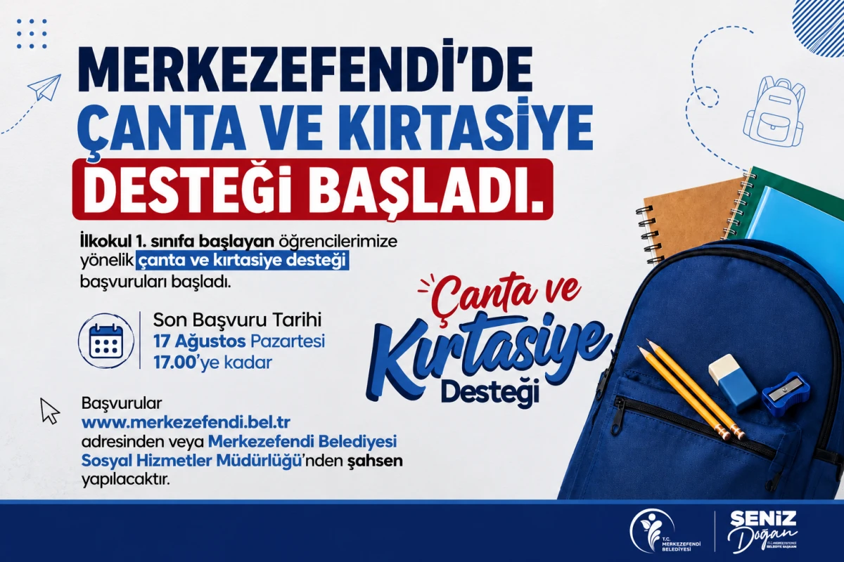 MERKEZEFENDİ&rsquo;DE &Ccedil;ANTA VE KIRTASİYE DESTEĞİ BAŞLADI