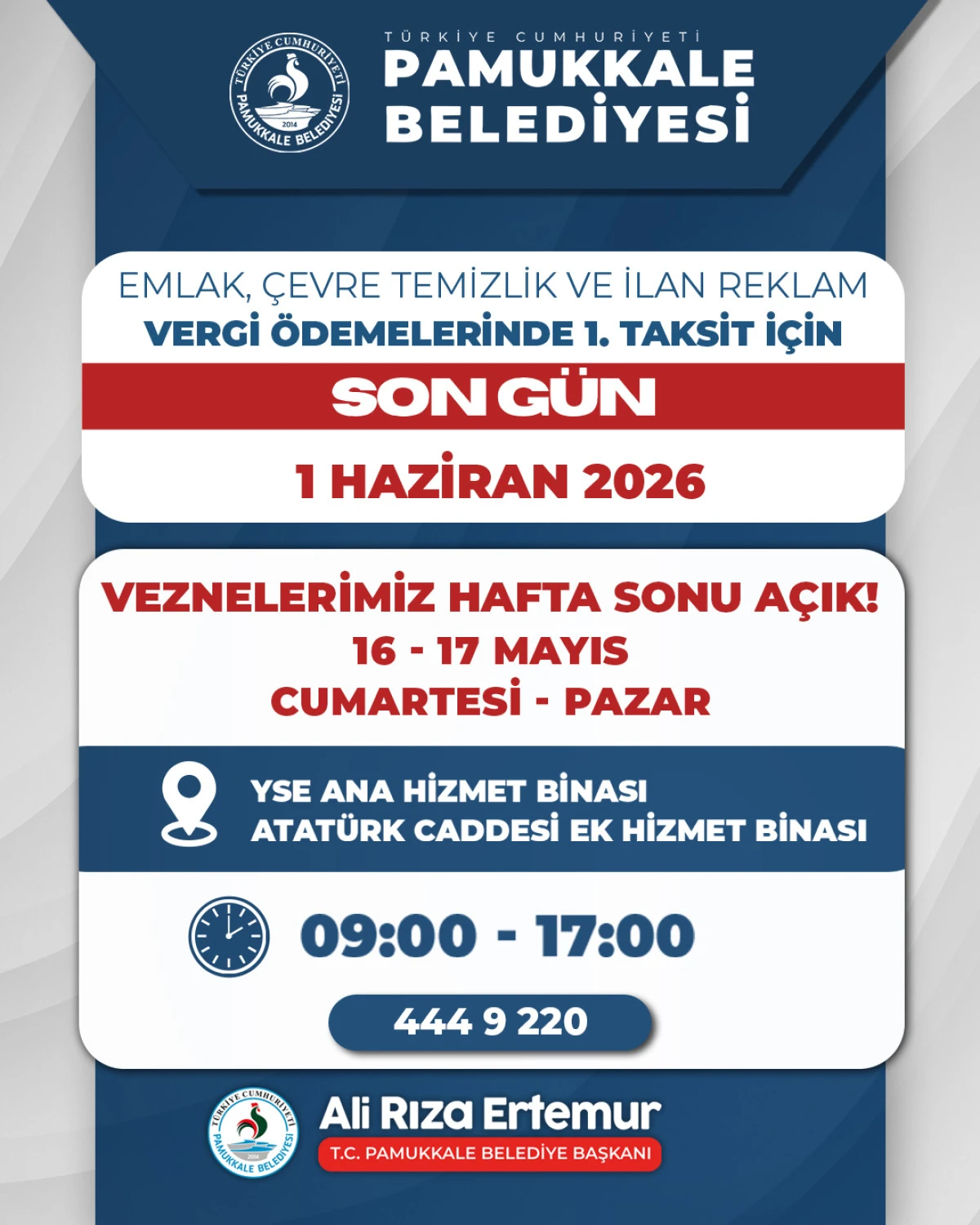 PAMUKKALE BELEDİYESİ&rsquo;NDEN M&Uuml;KELLEFLERE HAFTA SONU MESAİSİ M&Uuml;JDESİ