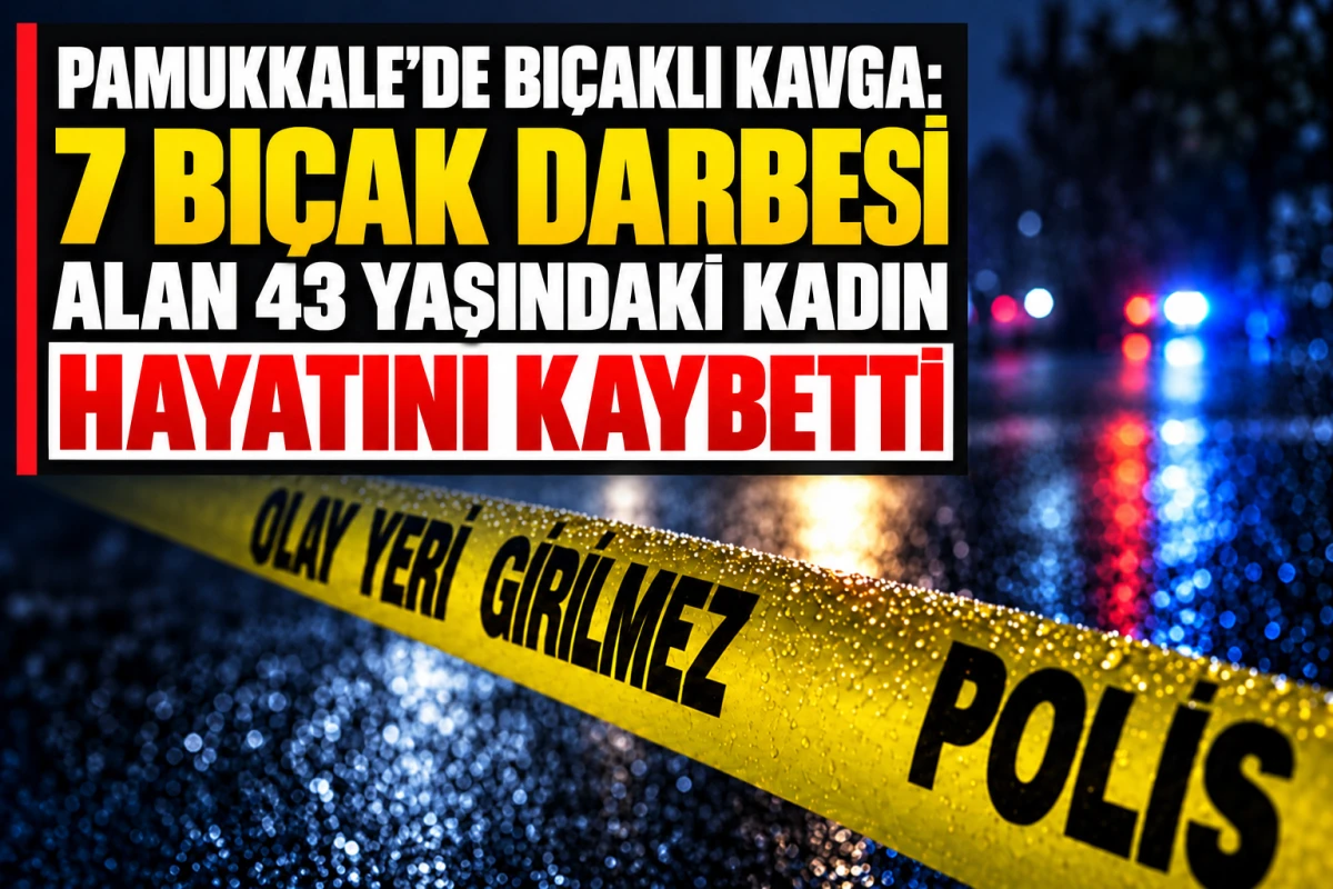 Pamukkale'de Bı&ccedil;aklı Kavga: 7 Bı&ccedil;ak Darbesi Alan 43 Yaşındaki Kadın Hayatını Kaybetti