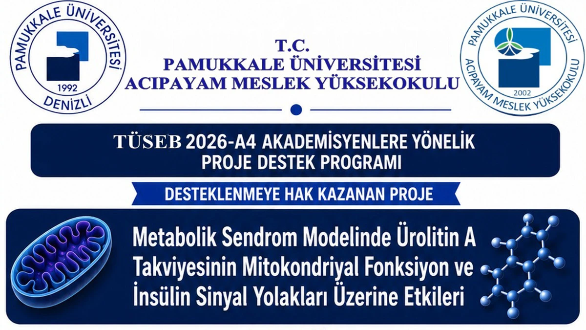 PA&Uuml; Acıpayam MYO&rsquo;nun Bilimsel Projesine T&Uuml;SEB Desteği