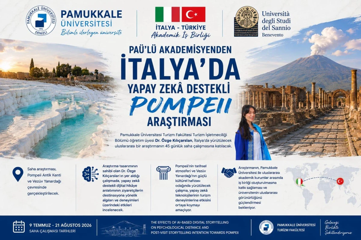 PA&Uuml;&rsquo;l&uuml; Akademisyenden İtalya&rsquo;da Yapay Zek&acirc; Destekli Pompeii Araştırması