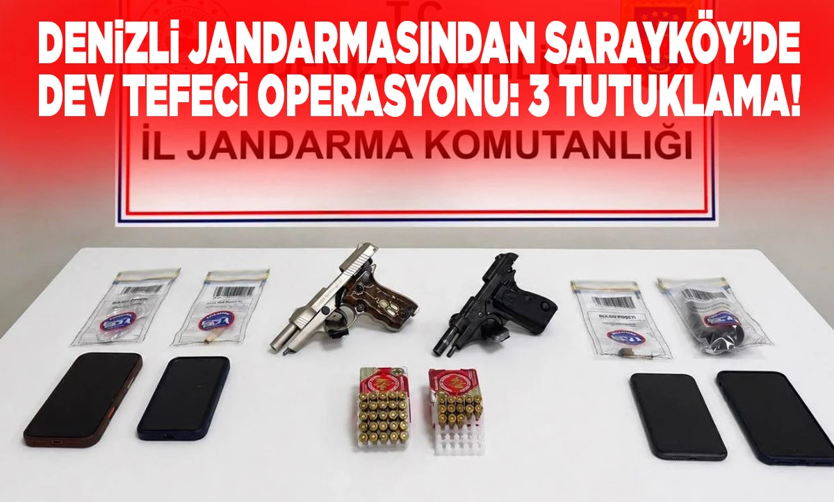 Sarayk&ouml;y'de Tefecilere Şafak Baskını: Silahlar ve Uyuşturucu ile Yakalandılar