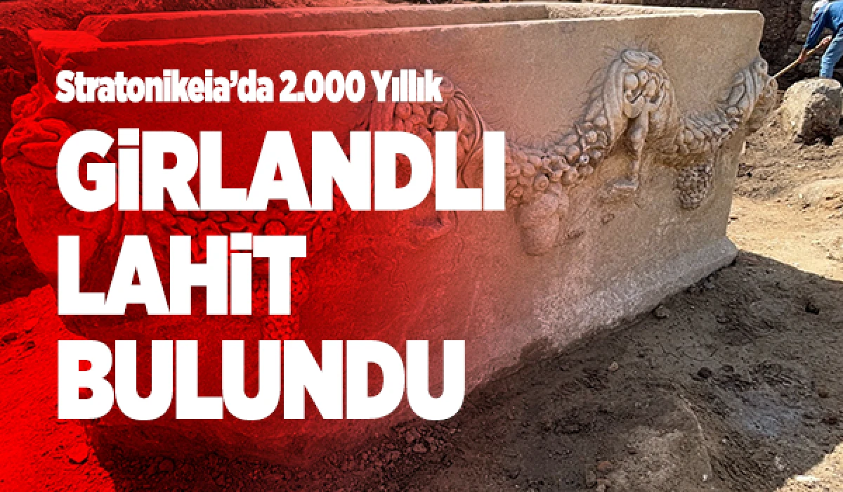 Stratonikeia’da 2.000 Yıllık Girlandlı Lahit Bulundu